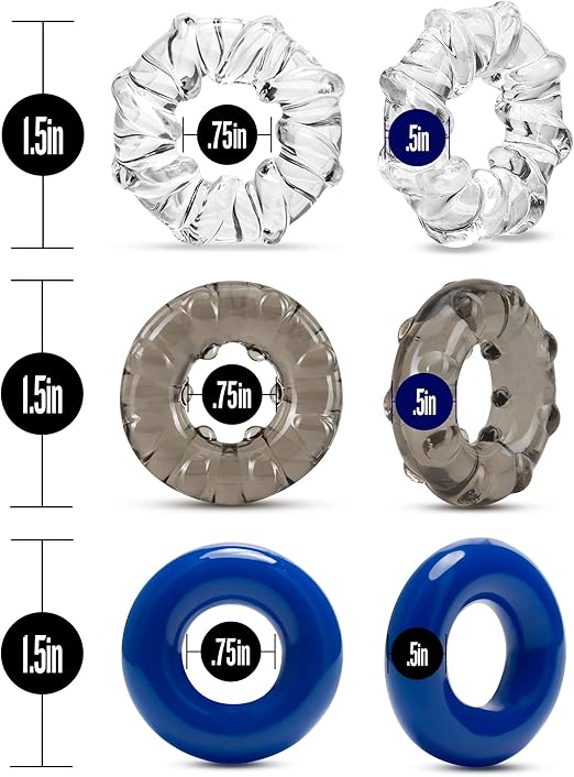 Triple Stretch 3 Pack Cock Ring