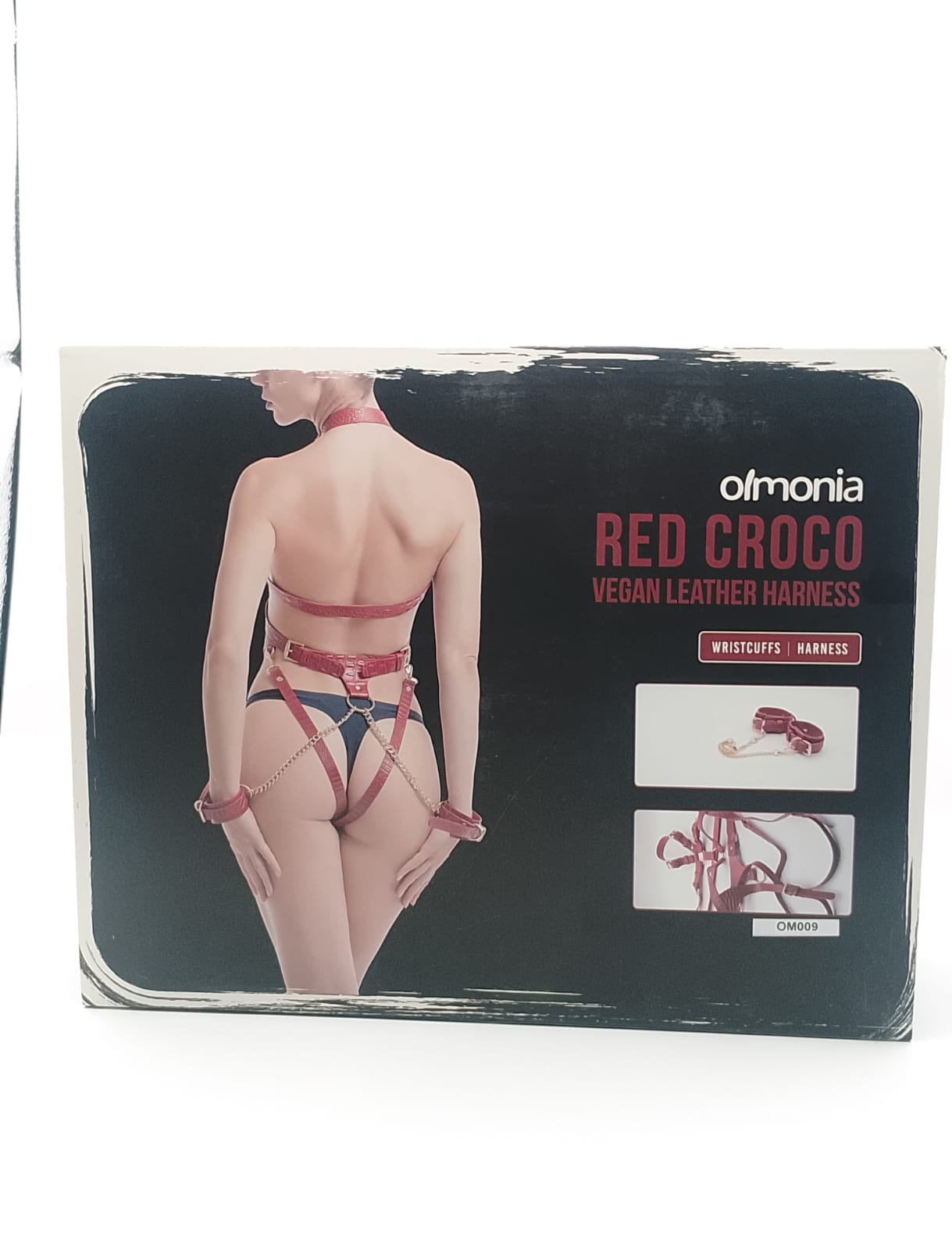 Ormonia Arnés de cuero vegano rojo coco