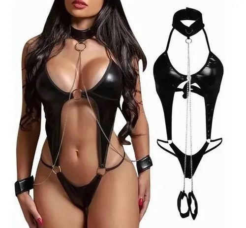 Body Vinipiel Gargantilla y esposas