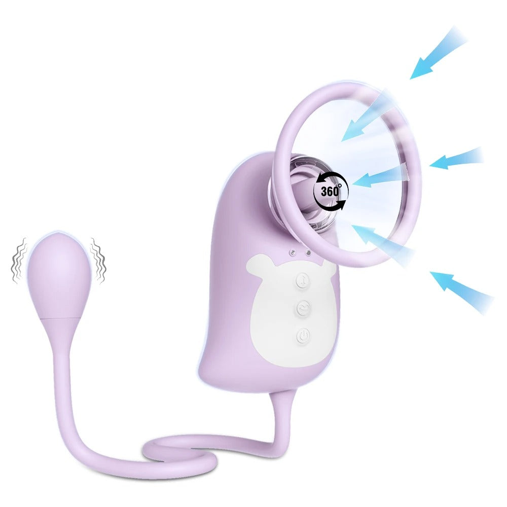 Penguin 2 en 1 Succionador y huevito 7 funciones Morado