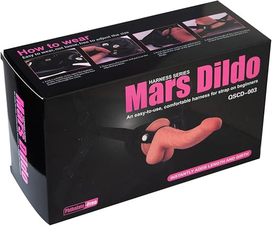 Dildo pvc + arnes 19.53.8cm