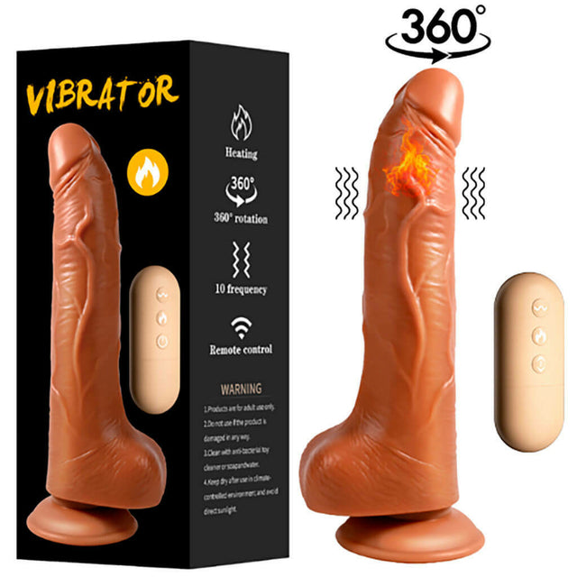 Vibrador Giratorio 360° con Calor y Control Remoto