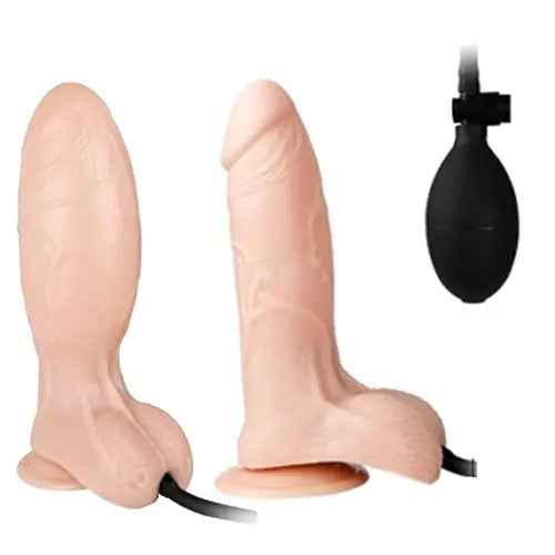 Dildo Inflable Dilatador 23 cm – Con Ventosa y Dilatación hasta 8 cm