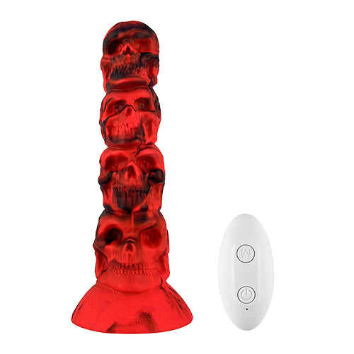 Vibrador de Silicón Cráneos | Control Remoto & Compatible con Arnés