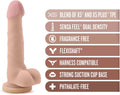 Dildo Ultra Realista Au Naturel 18 cm – TPE Suave, Ventosa y Arnés