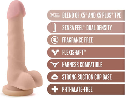 Dildo Ultra Realista Au Naturel 18 cm – TPE Suave, Ventosa y Arnés