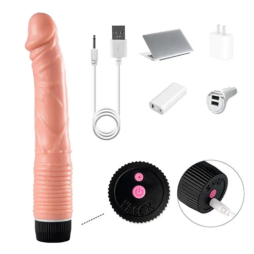 Vibrador Realista Lance’s Cock 23cm – 10 Vibraciones USB