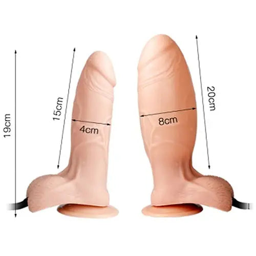 Dildo Inflable Dilatador 23 cm – Con Ventosa y Dilatación hasta 8 cm