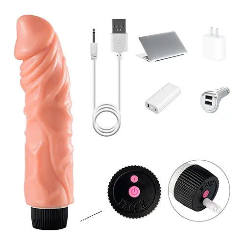 Dildo Vibrador 22cm recargable USB