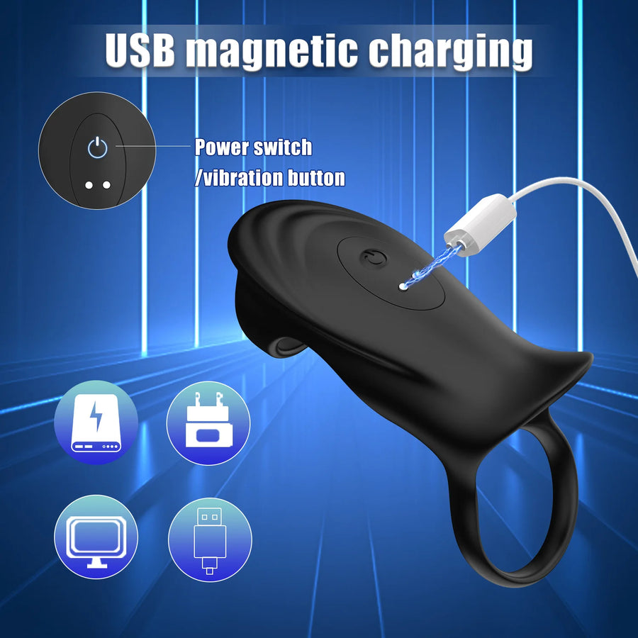 Anillo Vibrador con App – 9 Modos, Funda Incluida, Recargable USB