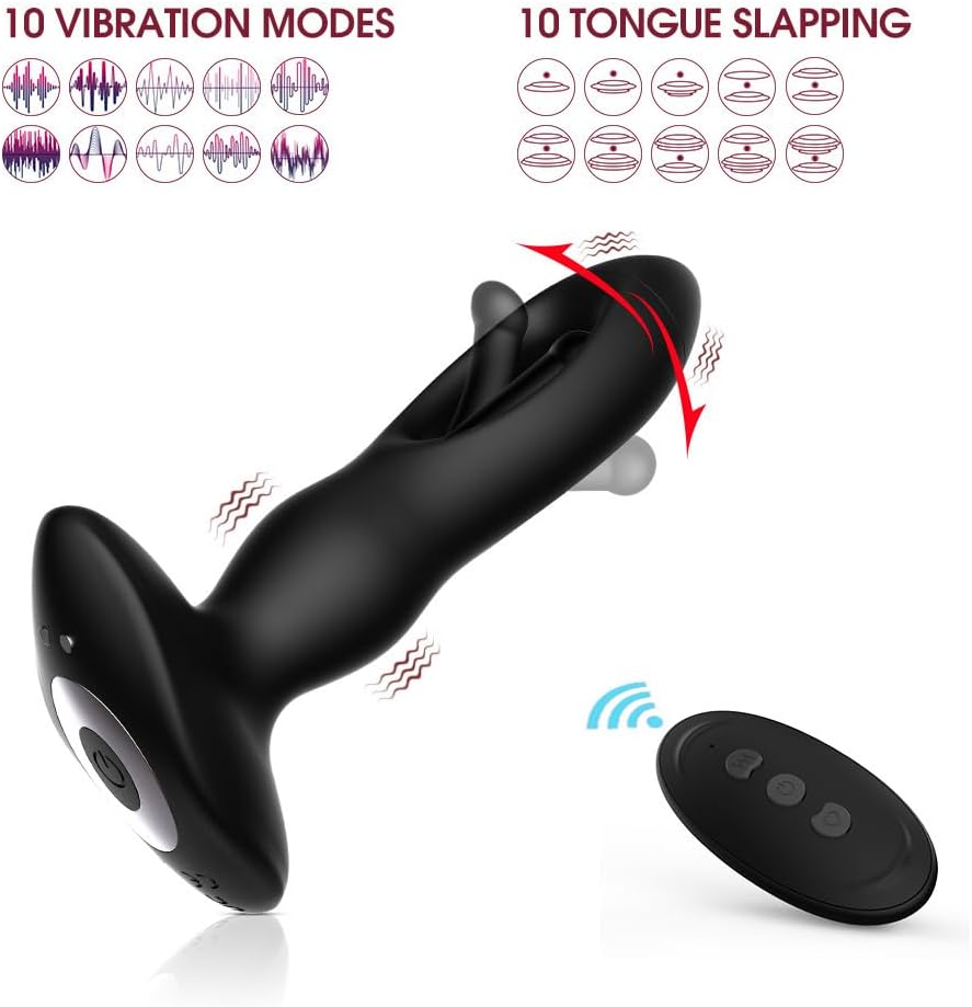Plug Anal Vibrador con Golpeteo — 10 Modos & Control Remoto