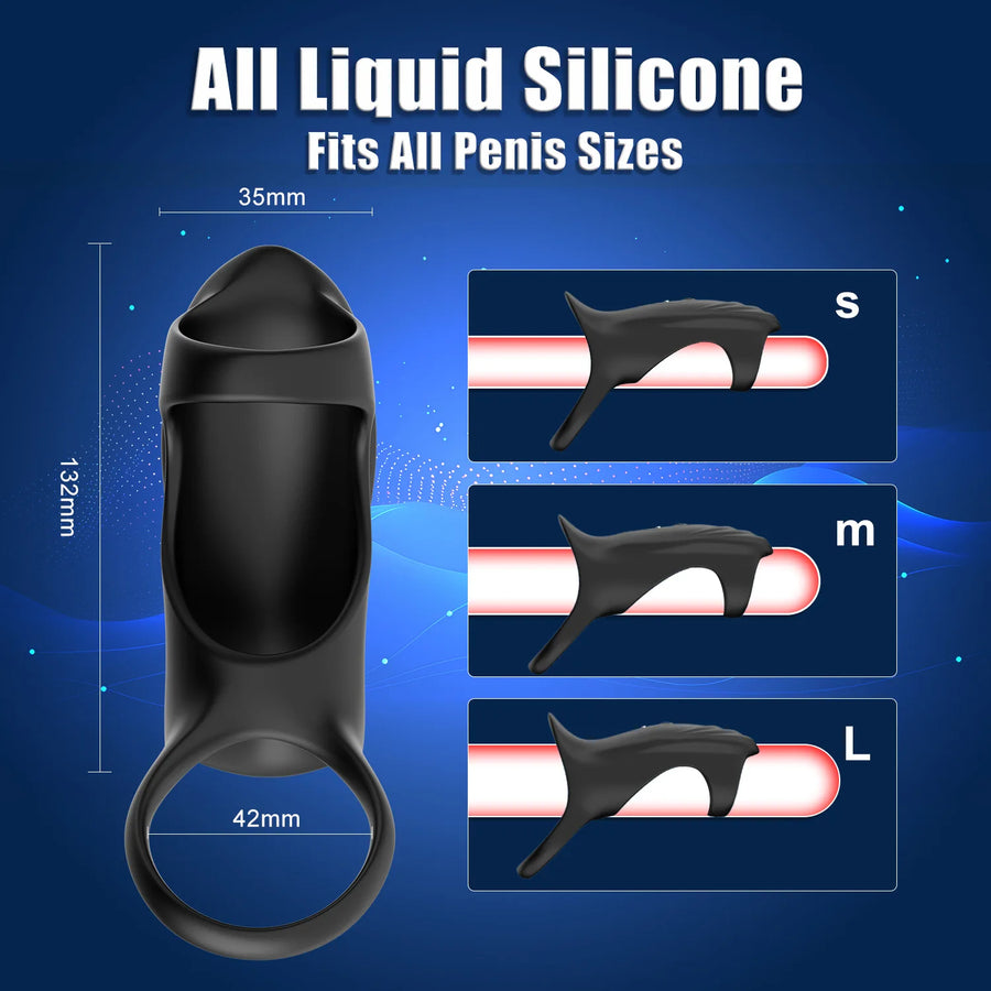 Anillo Vibrador con App – 9 Modos, Funda Incluida, Recargable USB