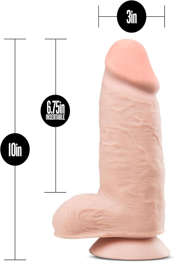 Dildo Extra Grueso Au Naturel 25 cm – Doble Densidad, Ventosa y Arnés