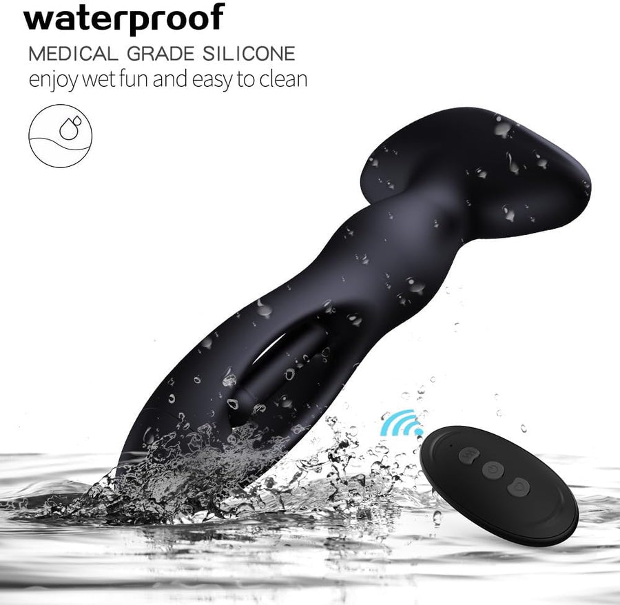 Plug Anal Vibrador con Golpeteo — 10 Modos & Control Remoto
