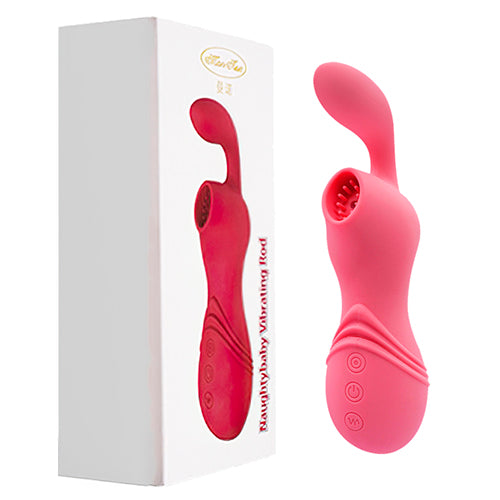 Naughtybaby Vibrating Rod - Succionador de Clítoris con Vibración Dual