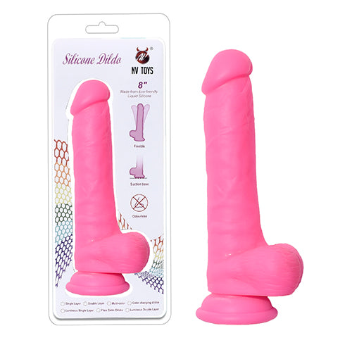 Nv Toys Dildo Fluorescente 21cm - Brilla en la Oscuridad