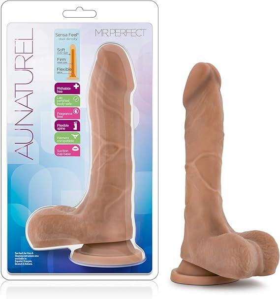 Dildo Ultra Realista Au Naturel 21.5 cm – TPE, Ventosa y Arnés