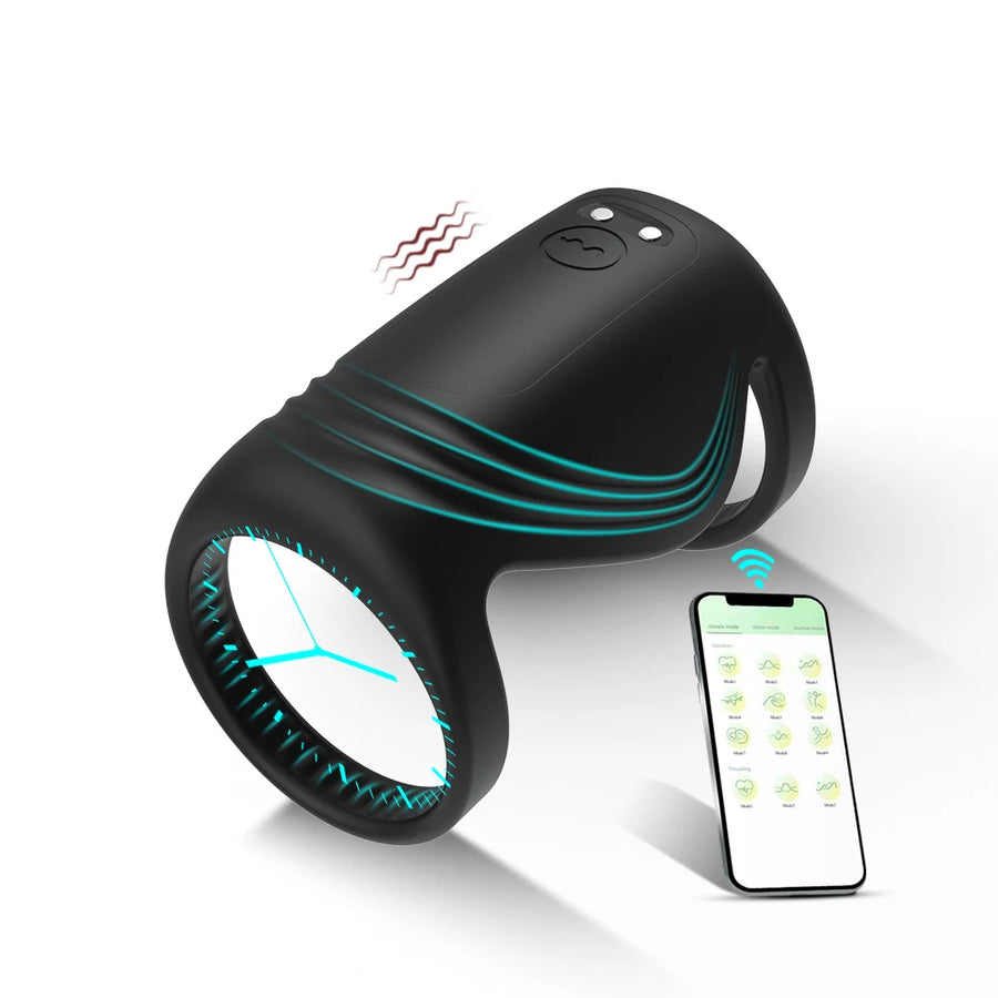 Anillo Vibrador con App & Control Remoto — 9 Modos | Silicón Premium
