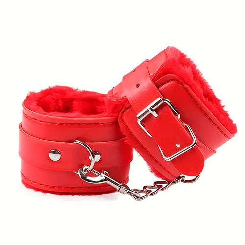 Esposas de Vinipiel y Felpa – Ajustables para Bondage, Principiantes y Avanzados