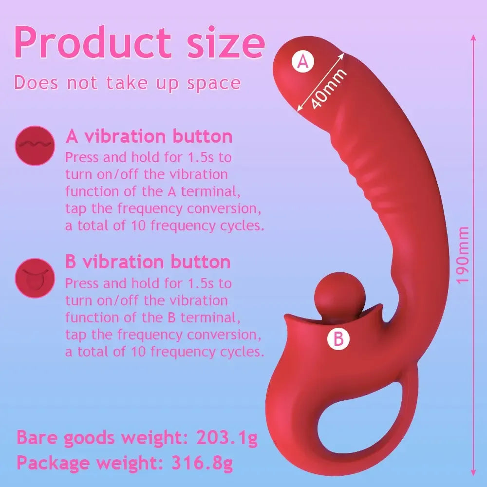 Vibrador Realista Doble Cabezal