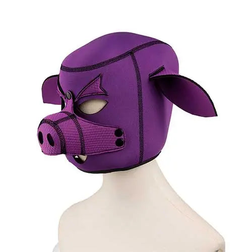 Máscara Fetish Pig Mask de Neopreno – Acolchada, Cómoda y Resistente