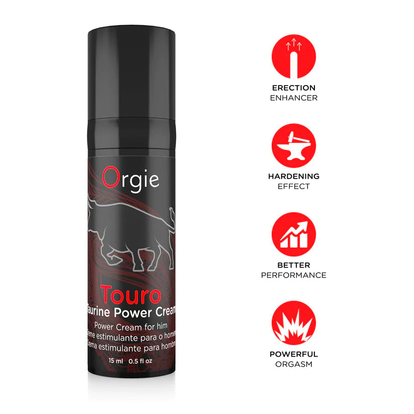 Touro – Crema Potenciadora de Erección con Taurina, Ginkgo y Ginseng 15ml