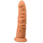 Dildo silicon liquido con ventosa texturizado 7,8inc