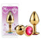 Plug Anal de Metal Dorado 8 cm – Talla M