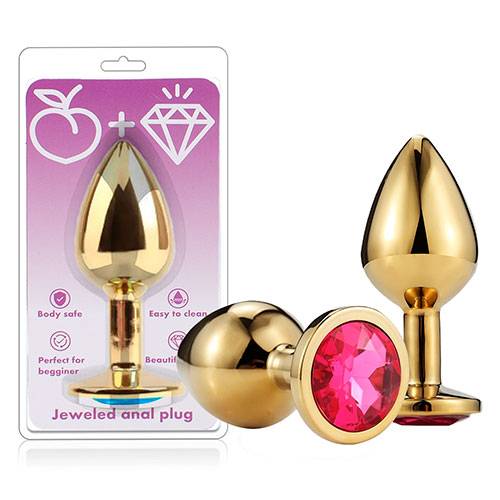 Plug Anal de Metal Dorado 8 cm – Talla M