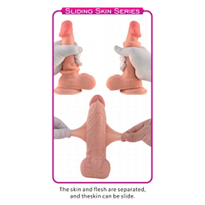 Dildo Realista con Testículos de 19 cm Largo x 3.7 cm Ancho