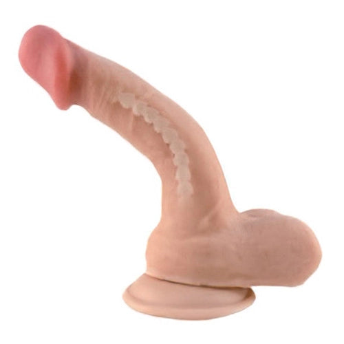 Dildo Ultra Realista con Testículos 19 cm – Articulable con Ventosa y Arnés