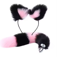 Plug con colita y orejas de gato