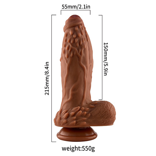 Liquid Silicon Dildo Dragon Brown - vista 7